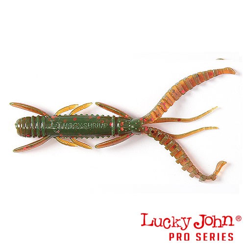 Виброхвосты Lucky John Pro Series HOGY SHRIMP 3.5in (08.90) 5шт, съедобные