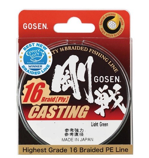 Шнур Gosen Casting 16 braid 150м Light Green Шнур Gosen Casting 16 braid 150м Light Green