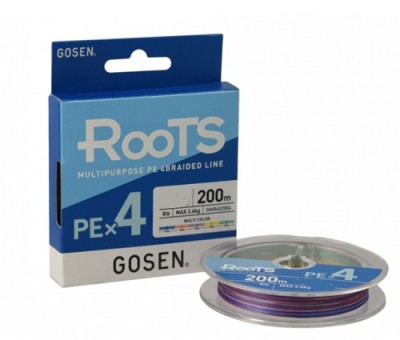 Шнур Gosen Roots Pe X4 Multi Color 200м Шнур Gosen Roots Pe X4 Multi Color 200м
