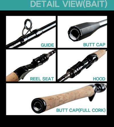 Спиннинг кастинговый JS Company Bixod N B3 BC742H 7:3 10-72 г 2,24 м  Тубус