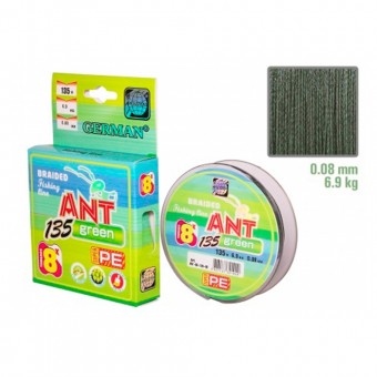 Плетенка German "ANT Green x8" 135 м Плетенка German "ANT Green x8" 135 м