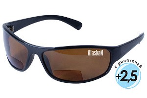 Поляриз. Очки Alaskan AG20-01 anvik brown "diopter +2.5"