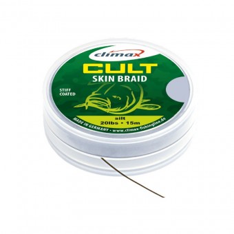 Поводковый материал в матовой оплетке Climax Cult SkinBraid 15m Camou Brown Mat Finish new2018