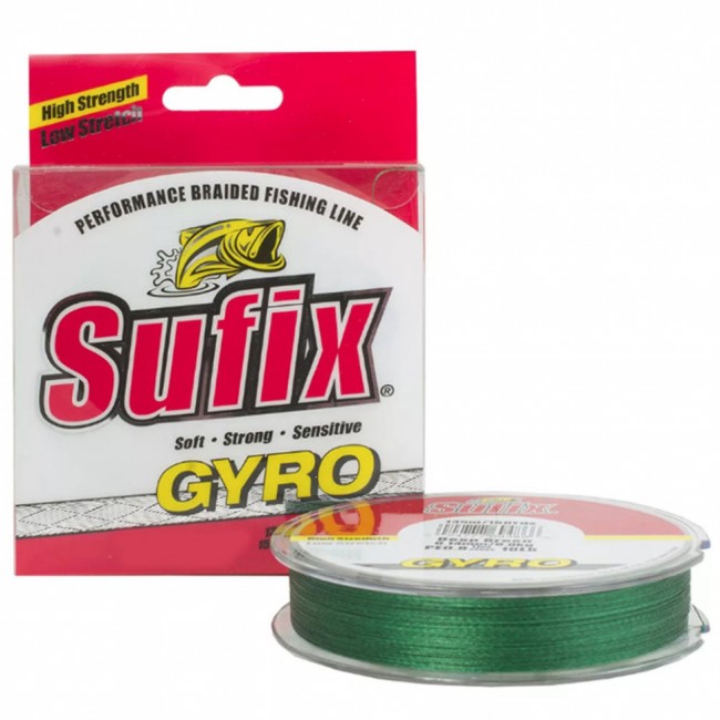 Леска плетеная SUFIX GYRO Braid зеленая 135м