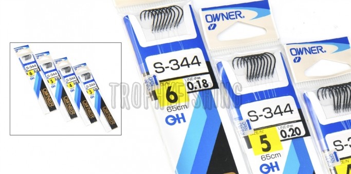 Крючок OWNER 50344 с поводком без петли 65см. CHINU (размер №07 в упаковке 17шт.)