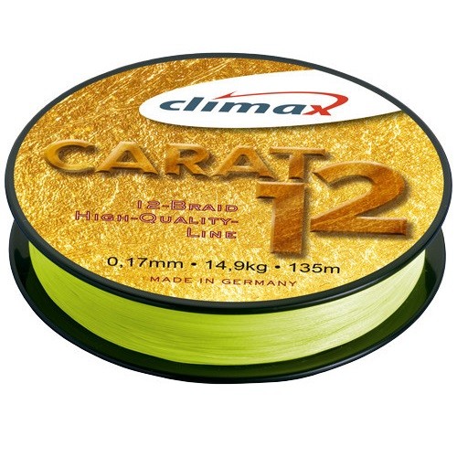 Шнур Climax Carat 12 Braid 135m Fluo-Yellow (уп. 1шт) new2017