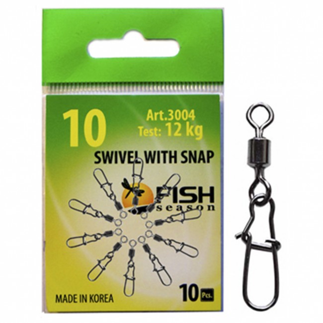 Вертлюжок Fish Season с застежкой Swiwel With Snap Nice
