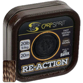 Поводок карповый Sufix Carp Spirit Reaction Braid Camo Brown 20м 20lb/9.1кг (коричневый камуфляж)
